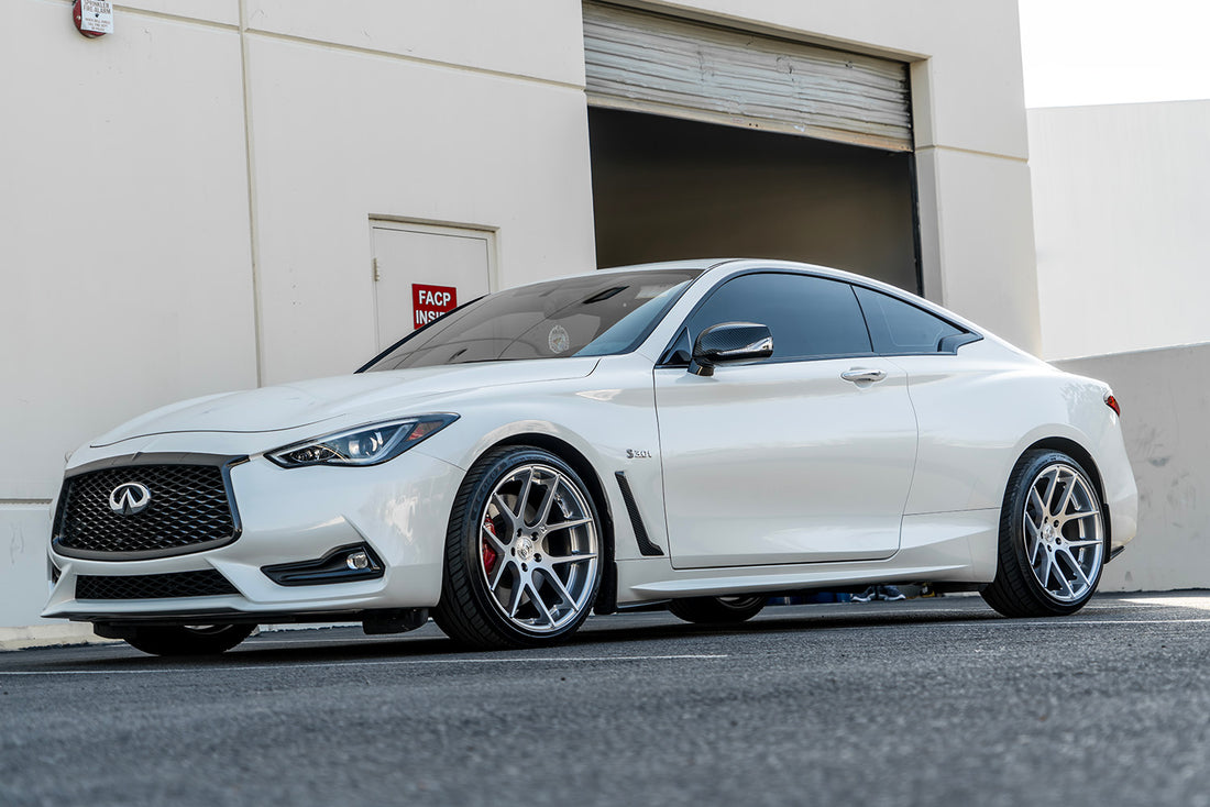 Infiniti Q60 Coupe with ARK 270 19" Wheel in Hyper Black