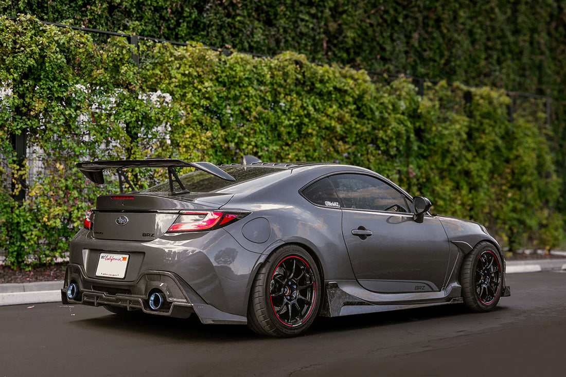 BRZ with our C-FX Carbon Fiber Rear Diffuser installed.