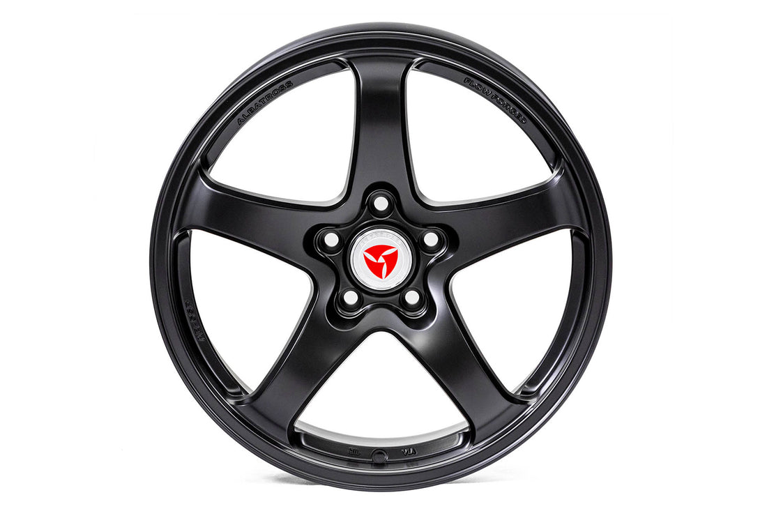 ARK Performance Albatross flow forged wheel in Satin Black. 18 inch with 5x1114.3 bolt pattern