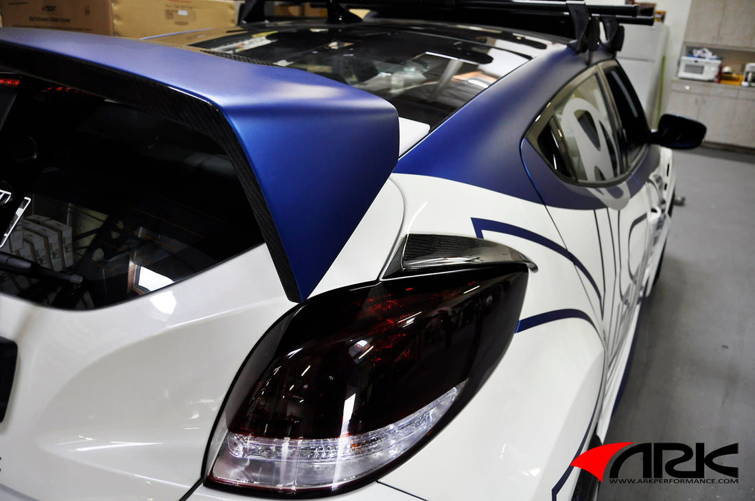2013-2017 Hyundai Veloster Turbo C-FX Carbon Fiber Rear Tail Lamp Canards - ARK Performance