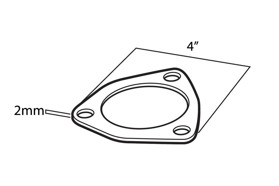 Triangle Gasket for 2.5" Piping Flanges (Type E) - ARK Performance