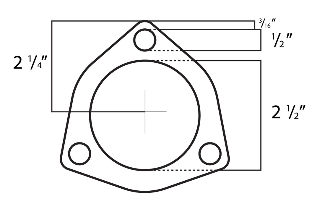 Triangle Gasket for 2.5" Piping Flanges (Type E) - ARK Performance