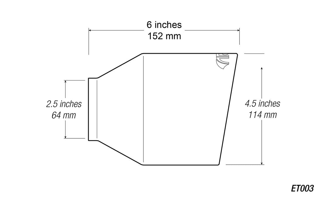 4.5" Universal Exhaust Tip ET003 (Burnt/Polish) - ARK Performance