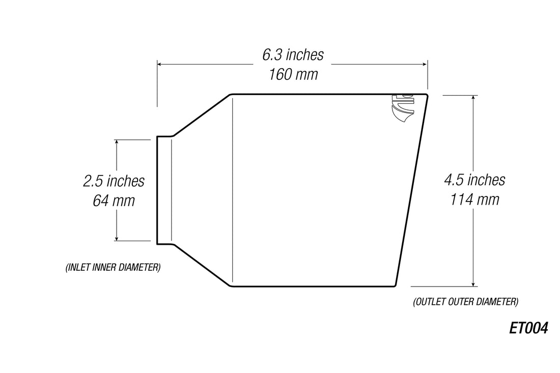 4.5" Universal Exhaust Tip ET004 (Burnt/Polish) - ARK Performance