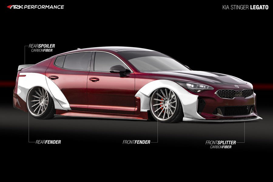 Wide Body Fender Flares Kit – 4-Piece – Fits Kia Optima – Black Textured PP – KEEPDSGN