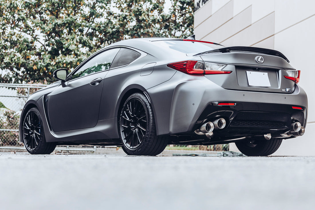 ARK Performance GRIP Exhaust with Polish Tips installed on the  2015-2021 Lexus RC-F