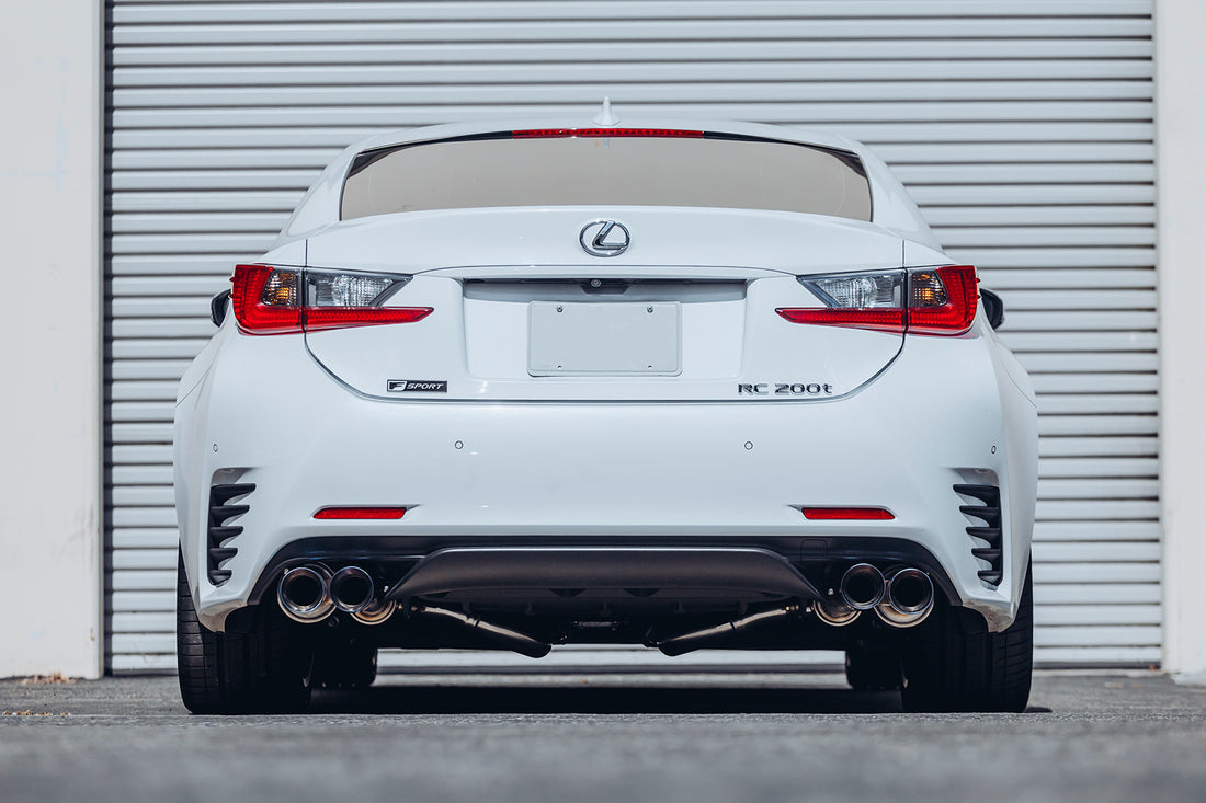 Rear View of Lexus RC200T with the ARK GRiP Exhaust installed. 