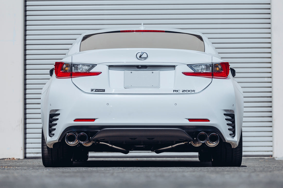 Rear View of Lexus RC200T with the ARK GRiP Exhaust installed.