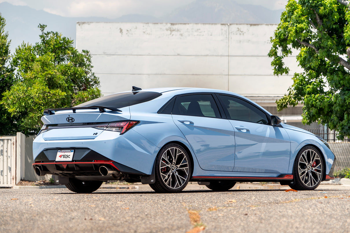 Hyundai Elantra N lowered with ARK GT-S Springs. Part Number LS0715-2123