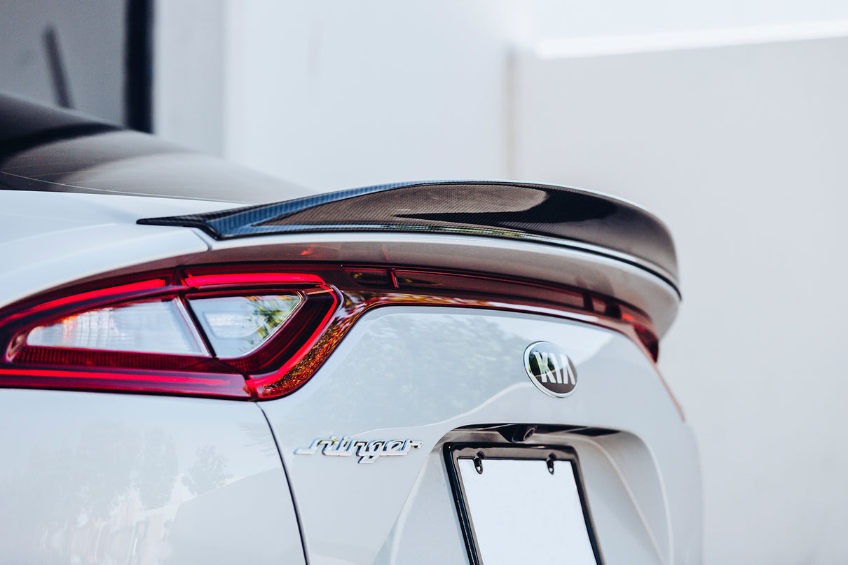 Kia Rear Spoiler 2018-2023 Kia Stinger Carbon Fiber Rear Spoiler A-Style (Clearance Item ...