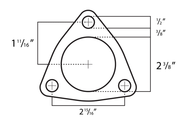Triangle Gasket for 2.5" Inlet Piping Flanges (Type E*) - ARK Performance