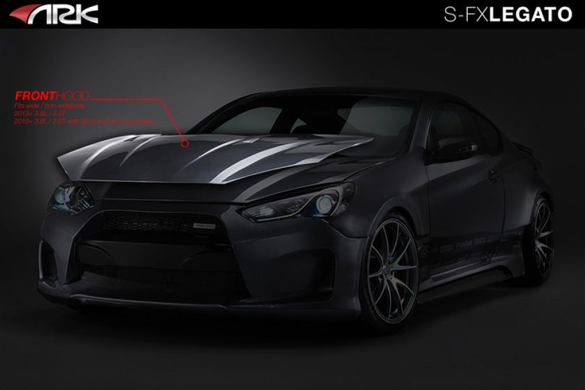 2013-2016 Hyundai Genesis Coupe Legato Carbon Fiber Hood - ARK Performance