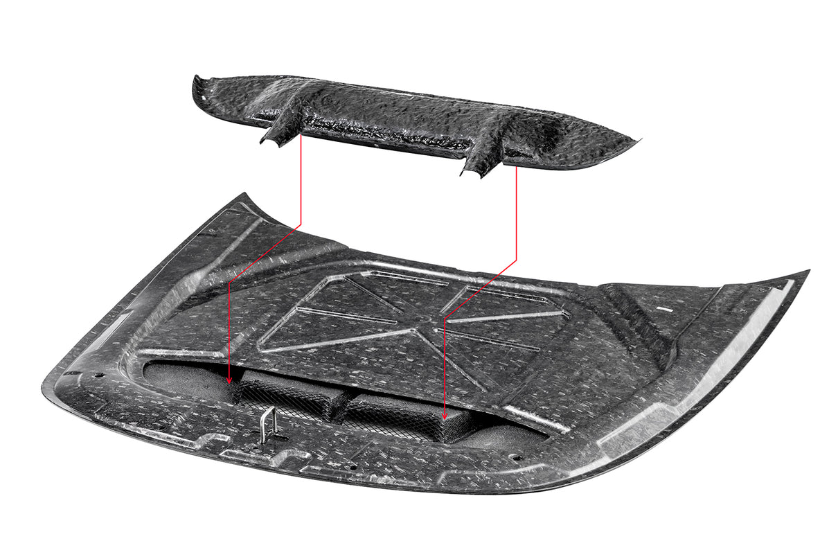 Forged Carbon Hood Rain Guard Assembly