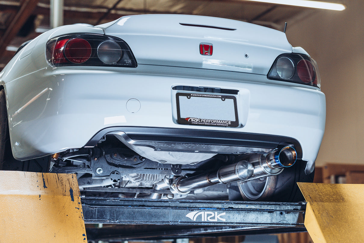 ARK Performance Honda S2000 single N-II exhaust with Burnt Tips