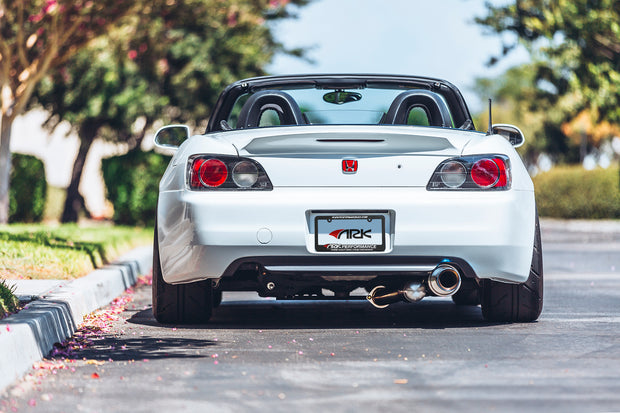Honda S2000 with ARK N-II Single Exhaust installed.