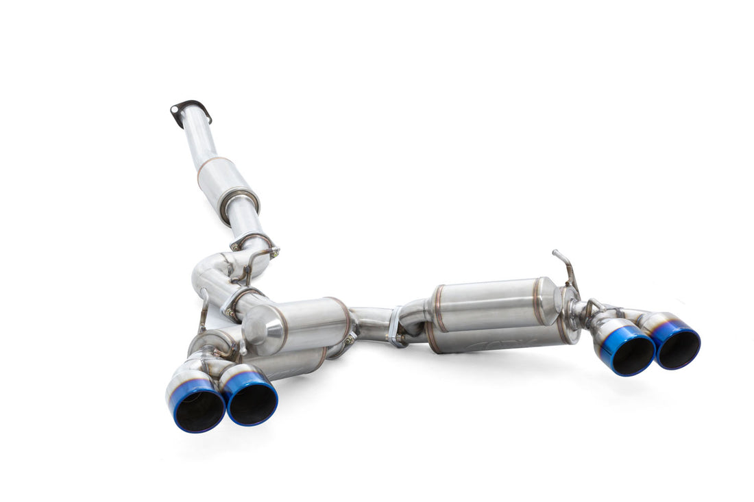 ARK Performance Subaru Wrx STi Hatchback Exhaust System. Part number SM1301-0210G with Burnt Tips