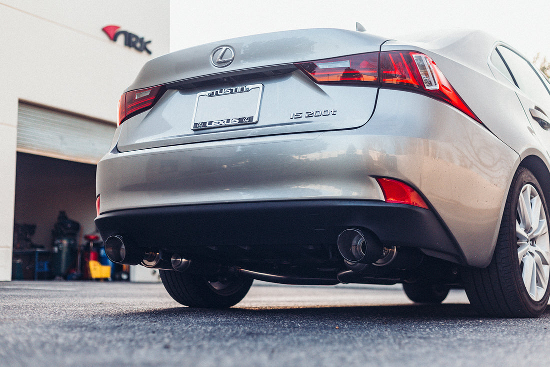 Lexus is200t rear view with ARK GRiP Exhaust