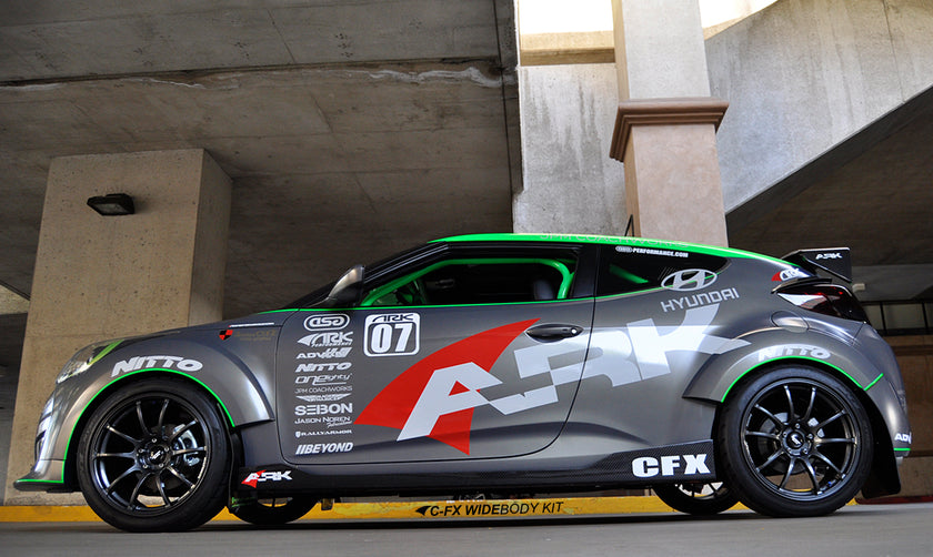 2012-2017 Hyundai Veloster C-FX Fiberglass Front Over Fenders - ARK Performance