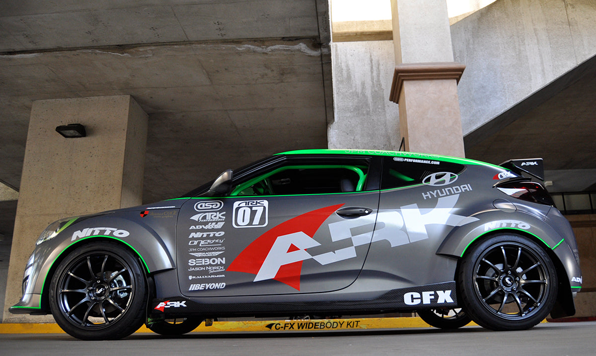 2012-2017 Hyundai Veloster C-FX Fiberglass Front Over Fenders - ARK Performance