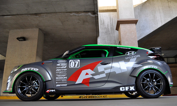 2012-2017 Hyundai Veloster C-FX Fiberglass Front Over Fenders - ARK Performance